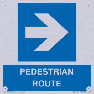 PEDESTRIAN ROUTE - right arrow